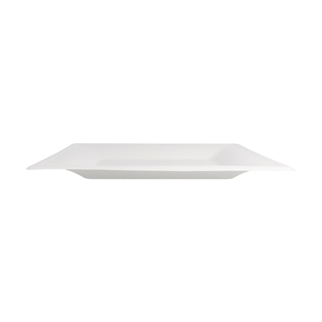ASSIETTES CARRÉES 'BIONIC'  26,2x26,2x1,4 CM BLANC BAGASSE (500 UNITÉ)