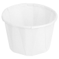 POTS TRAITEUR PAPIER PLISSÉ 45 ML (1,5 oz) 80 G/M2 Ø5/3,6x3,1 CM BLANC PARCH.INGRAISSABLE (250 UNITÉ)