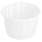 POTS TRAITEUR PAPIER PLISSÉ 60 ML (2 oz) 80 G/M2 Ø5,5/3,9x3,5 CM BLANC PARCH.INGRAISSABLE (250 UNITÉ)