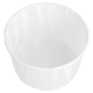 POTS TRAITEUR PAPIER PLISSÉ PFAS FREE 90 ML (3 oz) 80 G/M2 Ø6,5/4,9x3,8 CM BLANC PARCH.INGRAISSABLE (250 UNITÉ)