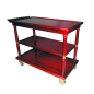 CHARIOT SERVICE CLASSIQUE SALLE À MANGER 'ARROW'  90x50x82 CM MARRON ROUGEATRE BOIS (1 UNITÉ)