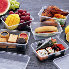 RÉCIPIENTS RECTANGULAIRES 1000 ML 17,5x12x6,5 CM TRANSPARENT PP (500 UNITÉ)