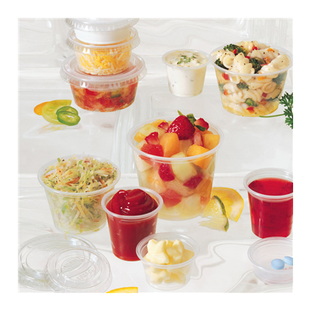 PETITS POTS MICRO-ONDABLES 165 ML Ø7,4x6 CM TRANSPARENT PP (2500 UNITÉ)