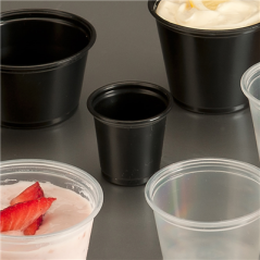 PETITS POTS 30 ML Ø4,5x3,3 CM NOIR PP (2500 UNITÉ)