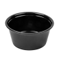 PETITS POTS MICRO-ONDABLES 100 ML Ø7,4x3,5 CM NOIR PP (2500 UNITÉ)