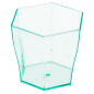 MINI RÉCIPIENTS RÉUTILISABLES HEXAGONAL 60 ML 4,7x4,6 CM VERT D'EAU PS (864 UNITÉ)