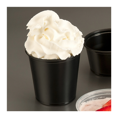 PETITS POTS MICRO-ONDABLES 165 ML Ø7,4x6 CM NOIR PP (2500 UNITÉ)