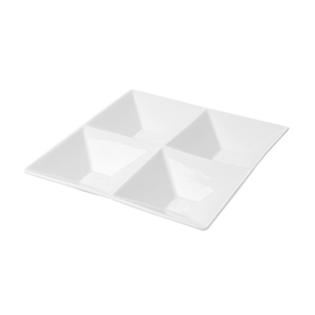 ASSIETTES CARRÉES 4 COMPARTIMENTS