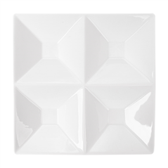 ASSIETTES CARRÉES 4 COMPARTIMENTS