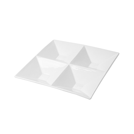 ASSIETTES CARRÉES 4 COMPARTIMENTS