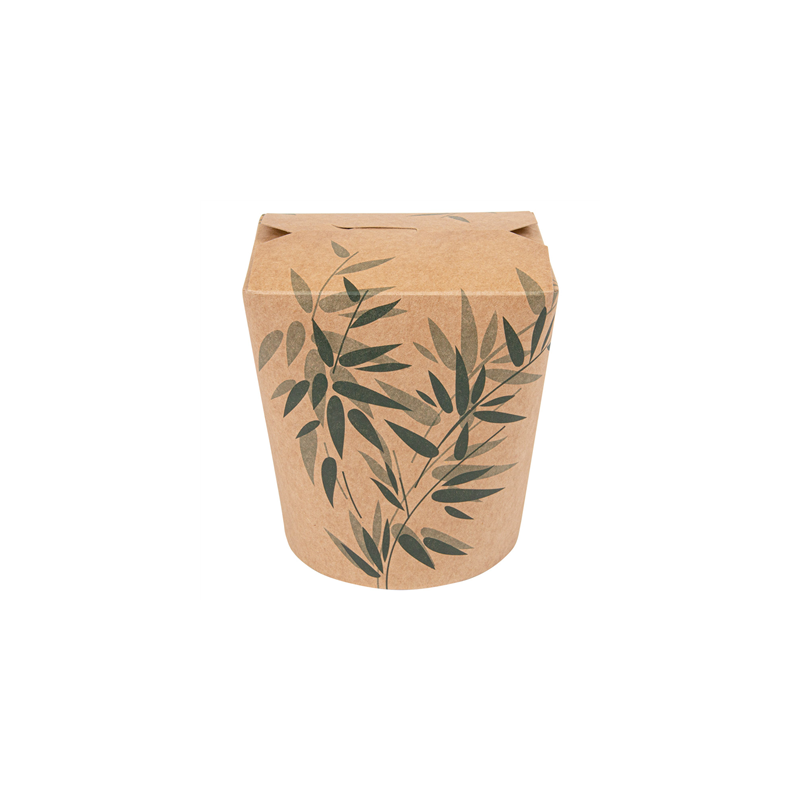 RÉCIPIENTS MULTIUSAGES MICRO-ONDABLES 'FEEL GREEN' 960 ML 275 + 25 PE G/M2 Ø9x10,8 CM MARRON CARTON (50 UNITÉ)