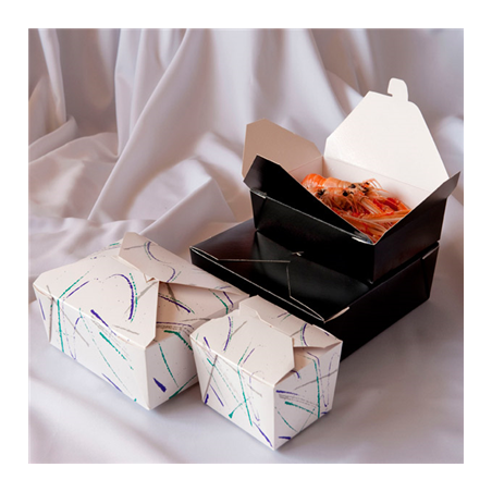 BOÎTES AMÉRICAINES MICRO-ONDABLES 2910 ML 400 G/M2+PP 21,7x21,7x6,4 CM NOIR CARTON (35 UNITÉ)