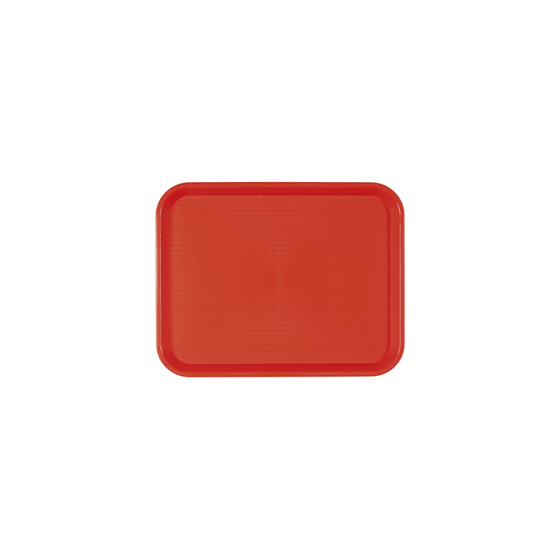 PLATEAU FAST FOOD  27,5x35,5 CM ROUGE PP (1 UNITÉ)