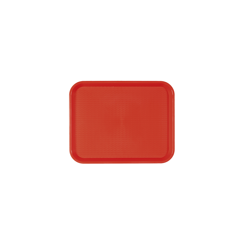 PLATEAU FAST FOOD  30,4x41,4 CM ROUGE PP (1 UNITÉ)