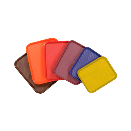 PLATEAU FAST FOOD  30,4x41,4 CM ROUGE PP (1 UNITÉ)