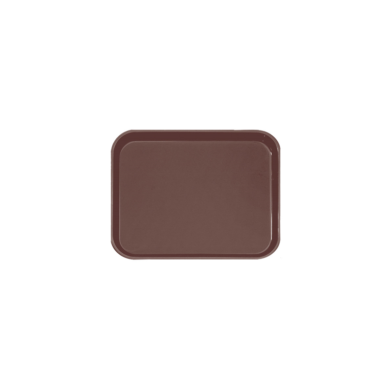 PLATEAU ANTI-DÉRAPANT RECTANGULAIRE  51x38 CM MARRON PP (1 UNITÉ)