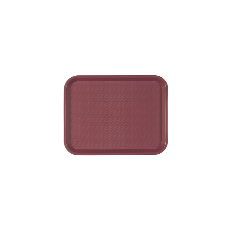 PLATEAU FAST FOOD  27,5x35,5 CM BORDEAUX PP (1 UNITÉ)