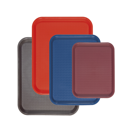 PLATEAU FAST FOOD  27,5x35,5 CM BORDEAUX PP (1 UNITÉ)