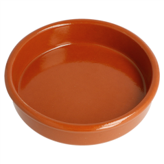 RÉCIPIENTS EN FAÏENCE POUR CRÈME CATALANE 220 ML Ø 12x2,6 CM MARRON ROUGEATRE CERAMIQUE (44 UNITÉ)