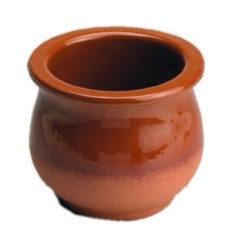 RÉCIPIENTS EN FAÏENCE POUR FROMAGE BLANC 180 ML Ø 8x6,7 CM MARRON ROUGEATRE CERAMIQUE (50 UNITÉ)