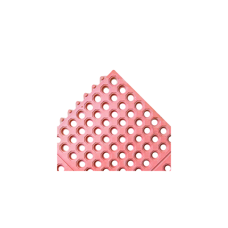 TAPIS ANTI-FATIGUE 'INTERLOCKING'  91,4x91,4x1,4 CM ROUGE GOMME (1 UNITÉ)