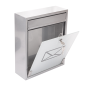 BOÎTE À LETTRES, RÉCEPETION HOTEL  26x9x31 CM ARGENTE ACIER (1 UNITÉ)