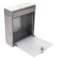 BOÎTE À LETTRES, RÉCEPETION HOTEL  26x9x31 CM ARGENTE ACIER (1 UNITÉ)