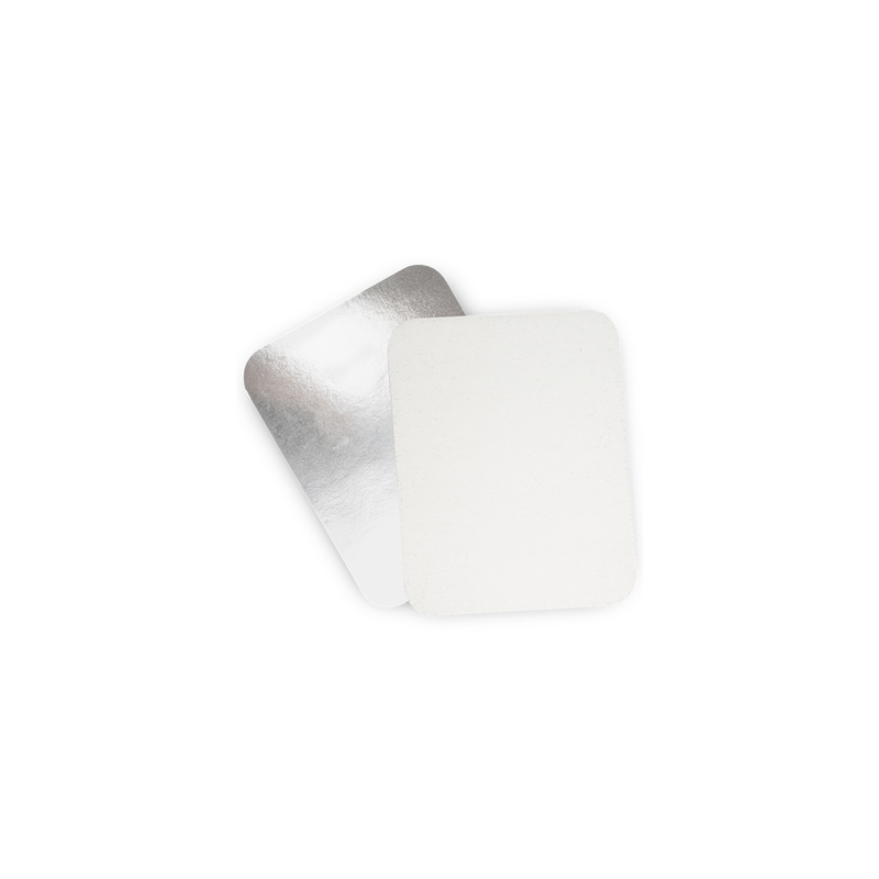 COUVERCLES POUR RÉFÉRENCE 135.95/96  22x17,2 CM BLANC CARTON + ALUMINIUM (100 UNITÉ)