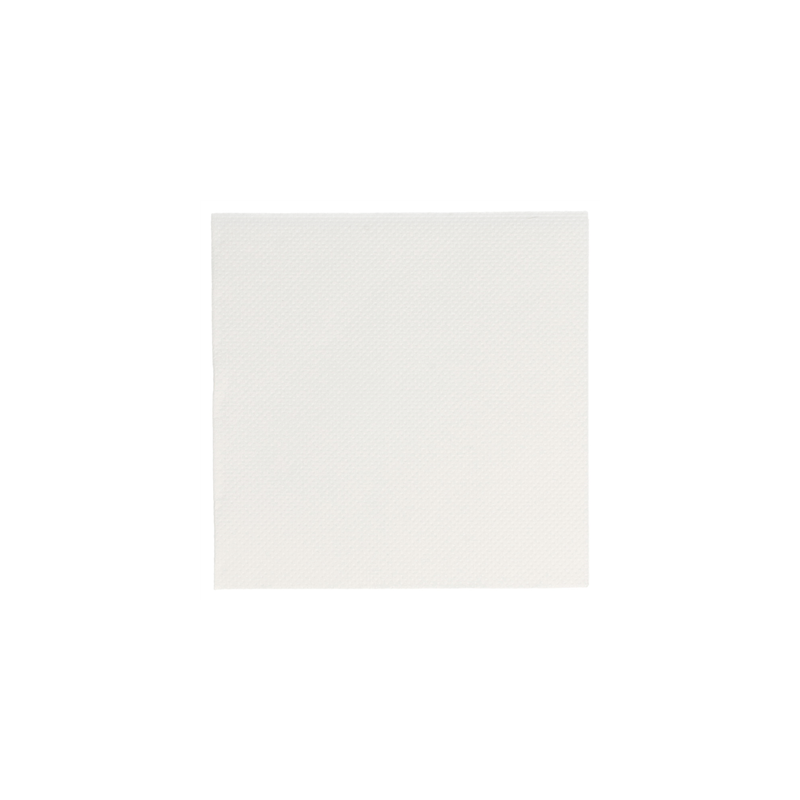 SERVIETTES 'DOUBLE POINT' 18 G/M2 20x20 CM BLANC OUATE (2400 UNITÉ)