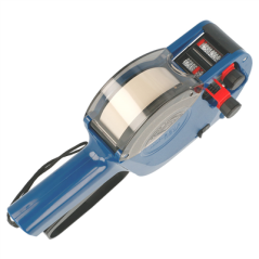 ÉTIQUETEUSE NUMÉRIQUE 2 LIGNES 10+10 DIGITS  25,5x6x16 CM BLEU PLASTIQUE (1 UNITÉ)