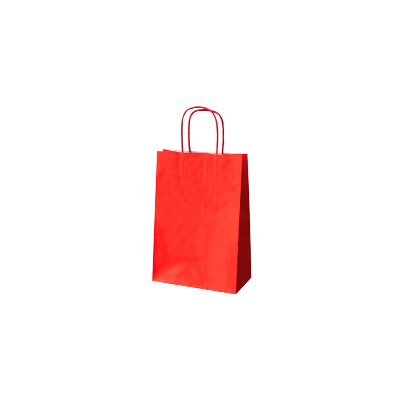 SACS SOS AVEC ANSES  80 G/M2 26+14x32 CM ROUGE KRAFT (250 UNITÉ)