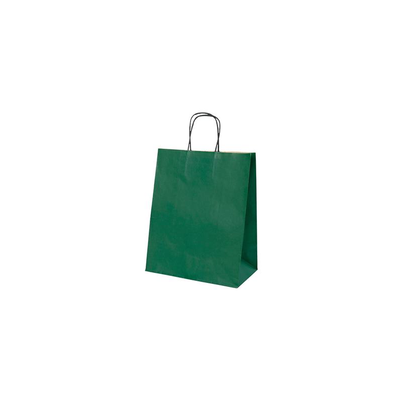 SACS SOS AVEC ANSES  80 G/M2 26+14x32 CM VERT KRAFT (250 UNITÉ)