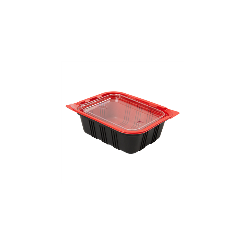 BARQUETTES MICRO-ONDABLES REPAS INDIVIDUEL  15,5x12x5,1 CM NOIR PP (400 UNITÉ)