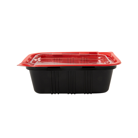 BARQUETTES MICRO-ONDABLES REPAS INDIVIDUEL  15,5x12x5,1 CM NOIR PP (400 UNITÉ)