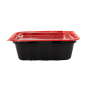 BARQUETTES MICRO-ONDABLES REPAS INDIVIDUEL  15,5x12x5,1 CM NOIR PP (400 UNITÉ)