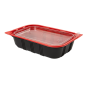 BARQUETTES MICRO-ONDABLES REPAS INDIVIDUEL  21,5x14,5x5 CM NOIR PP (400 UNITÉ)