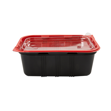 BARQUETTES MICRO-ONDABLES REPAS INDIVIDUEL  21,5x14,5x5 CM NOIR PP (400 UNITÉ)