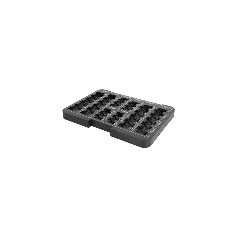 PLATEAU MONNAIES POUR CAISSE  24x17x1,8 CM NOIR PVC (1 UNITÉ)