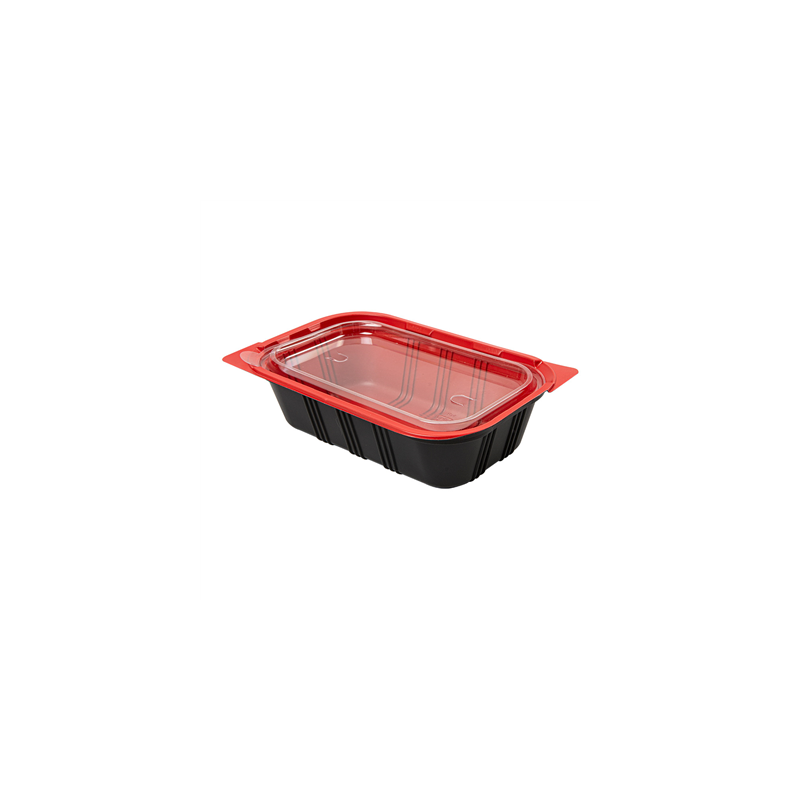 BARQUETTES MICRO-ONDABLES REPAS INDIVIDUEL  19,2x12,7x5 CM NOIR PP (400 UNITÉ)