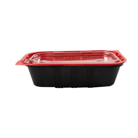 BARQUETTES MICRO-ONDABLES REPAS INDIVIDUEL  19,2x12,7x5 CM NOIR PP (400 UNITÉ)