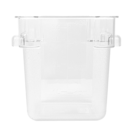 BAC ALIMENTAIRE 4 L 18x18x19 CM TRANSPARENT POLYCARBONATE (1 UNITÉ)