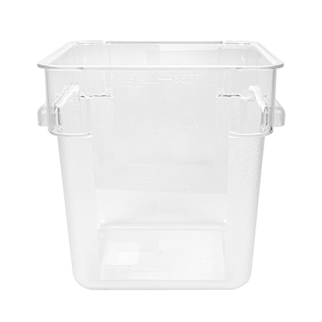 BAC ALIMENTAIRE 8 L 22,5x22,5x23 CM TRANSPARENT POLYCARBONATE (1 UNITÉ)
