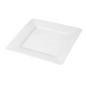 ASSIETTES CARRÉES  20x20 CM BLANC PORCELAINE (24 UNITÉ)