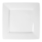 ASSIETTES CARRÉES  25x25 CM BLANC PORCELAINE (12 UNITÉ)
