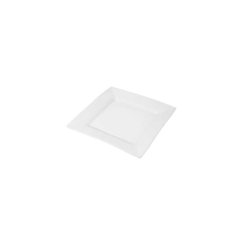 ASSIETTES CARRÉES  30x30 CM BLANC PORCELAINE (6 UNITÉ)