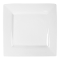 ASSIETTES CARRÉES  30x30 CM BLANC PORCELAINE (6 UNITÉ)