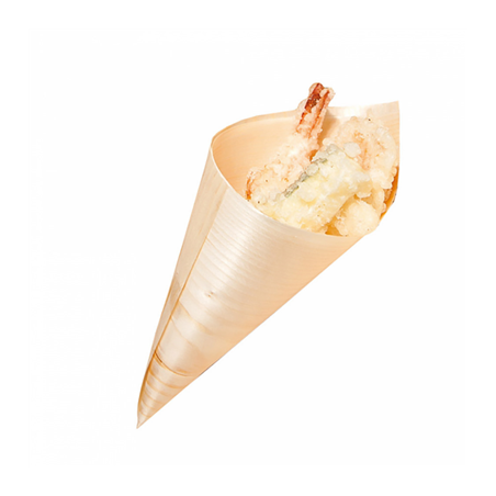 CORNETS EN FEUILLE DE PEUPLIER  12,5 CM NATUREL BOIS (1000 UNITÉ)