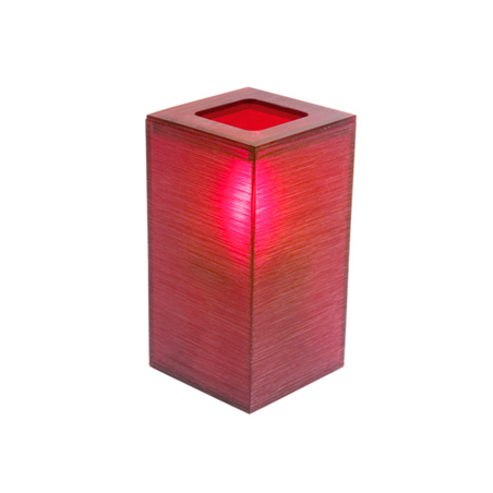LAMPE DE TABLE "NOVA"  Ø 7x13,5 CM ROUGE ACRYLIQUE (6 UNITÉ)