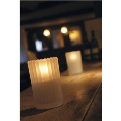 LAMPES DE TABLE "SORBET"  Ø 7,5x12,5 CM GLASE VERRE (6 UNITÉ)