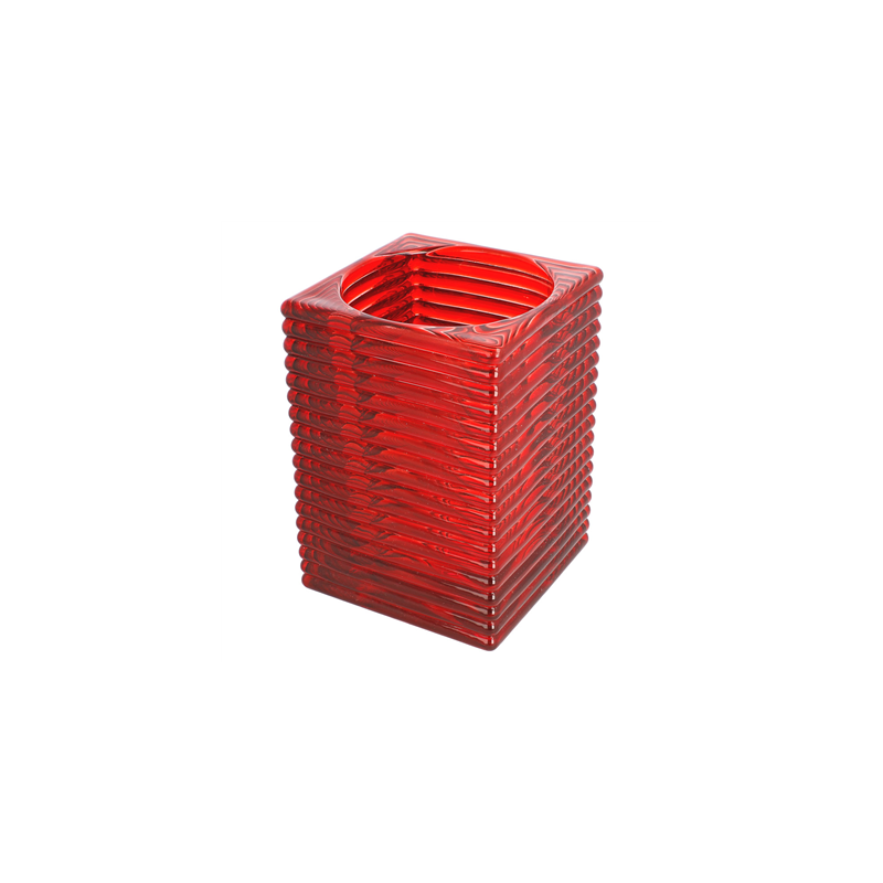 LAMPES DE TABLE "MIRAGE"  Ø 9x13 CM ROUGE VERRE (6 UNITÉ)